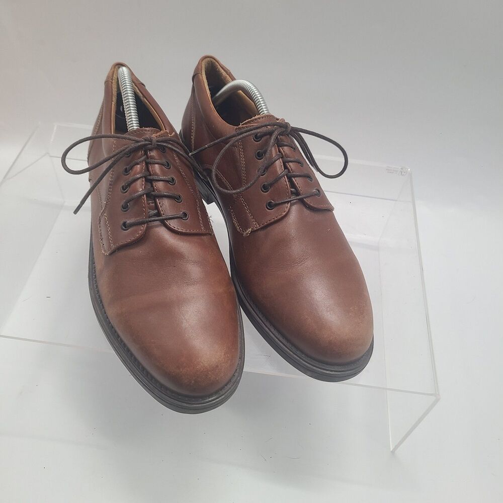 Bostonian Men’s Strada Brown Leather Oxford Dress Shoes Italy Made Size 10M